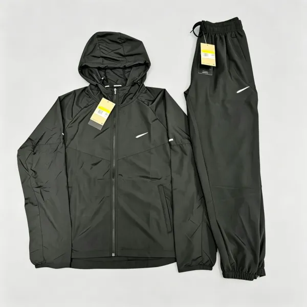 Nike Windrunner Hooded Jacket Black Windbreaker - 8