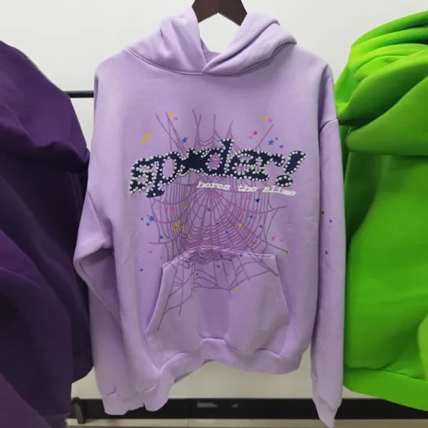 Spider! Starry Graphic Sweatpants Pink - 12