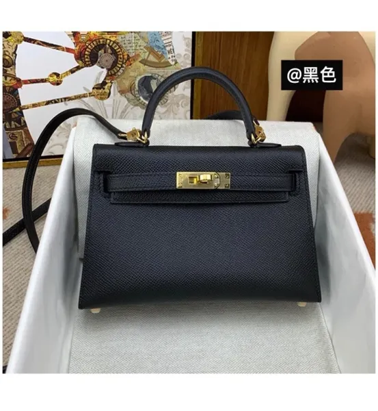 Hermès Kelly 25cm Epsom Black Gold Hardware Handbag - 32
