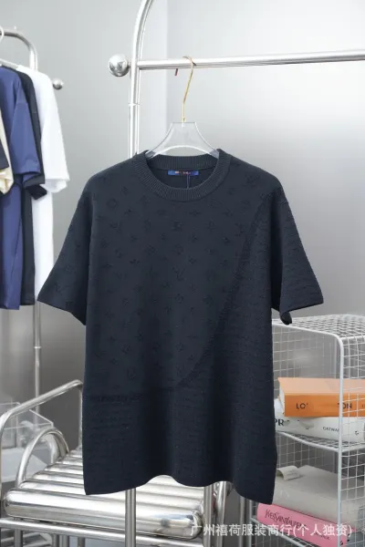 Louis Vuitton Patchwork Knit T-Shirt Navy - 13