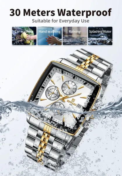 Design Reward VIP Chronograph Black and Gold Stainless Steel Watch Watches - 7