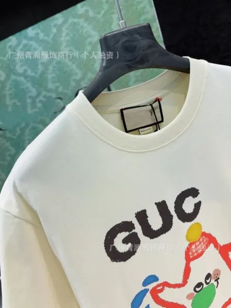 Gucci Cat Print T-Shirt Beige - 4