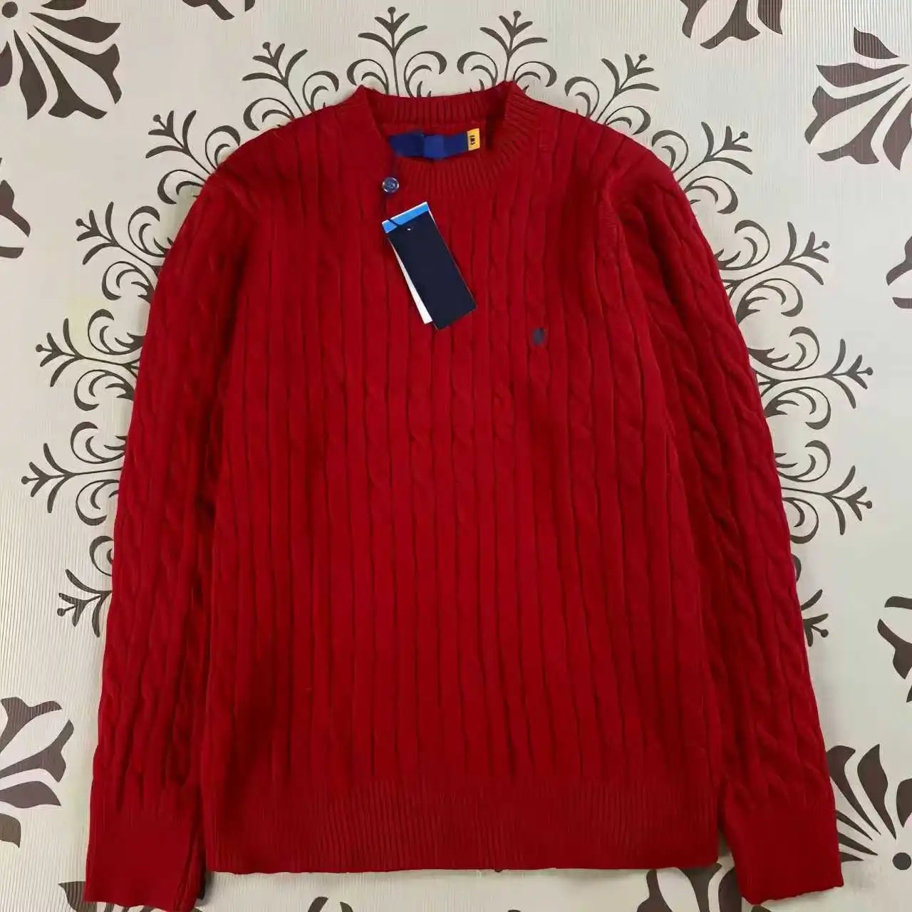 Polo Ralph Lauren Cable Knit Sweater Black - 8