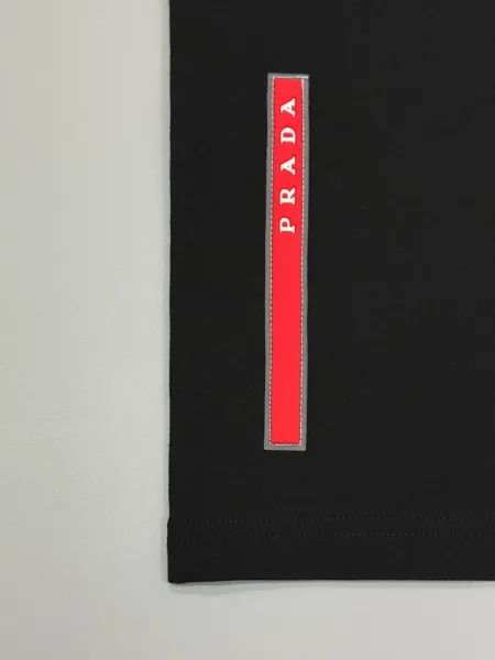Prada Triangle Logo T-Shirt White and Black - 3