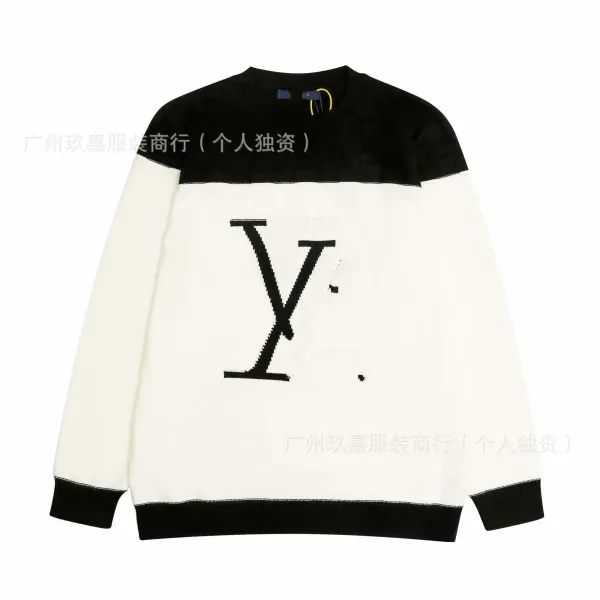 Fendi FF Logo Intarsia Knit Sweater Black and Gray - 17