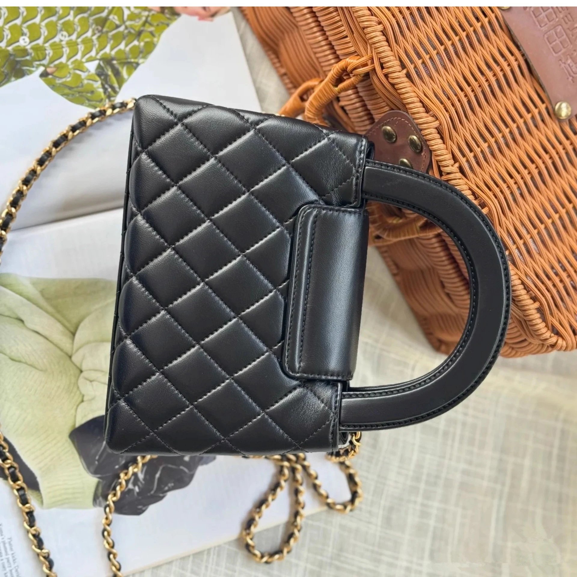 Chanel Mini Coco Handle Pink Quilted Leather Handbag - 10