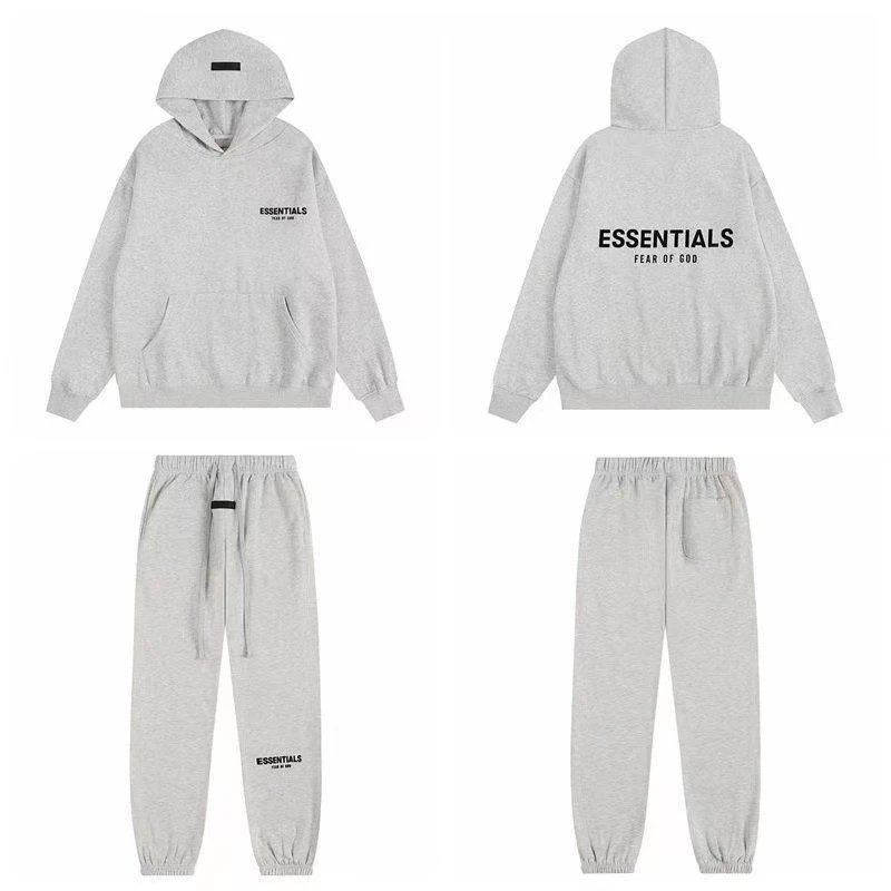 Fear of God Essentials Hoodie and Sweatpants Set Gray Tracksuit