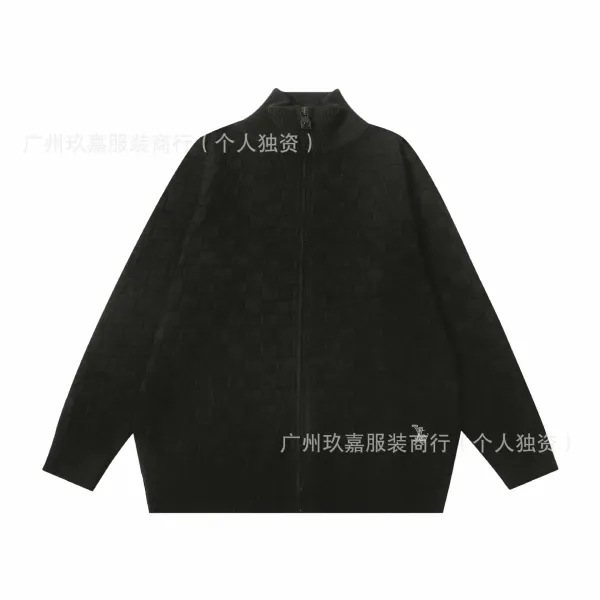 Fendi FF Logo Intarsia Knit Sweater Black and Gray - 8