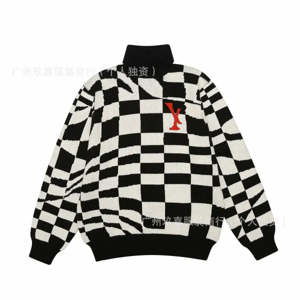 Fendi FF Logo Intarsia Knit Sweater Black and Gray - 14