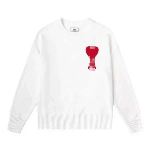 AMI Paris Heart Knit Sweater Forest Green - 3