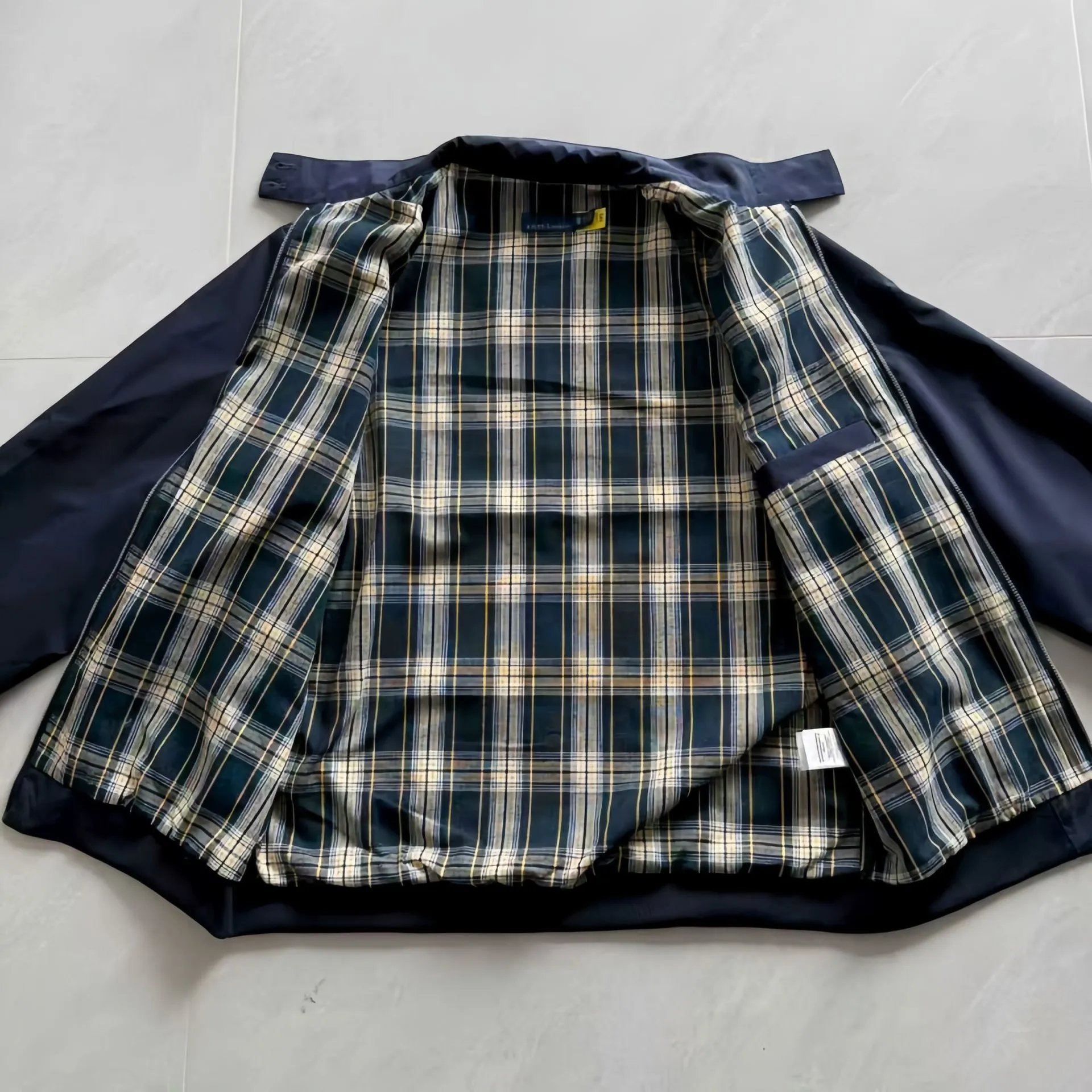 Design Harrington Jacket Black and Navy Outerwear - 5