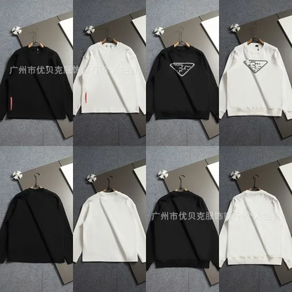 Prada Logo Detail Crewneck Sweatshirt White Sweater - 3