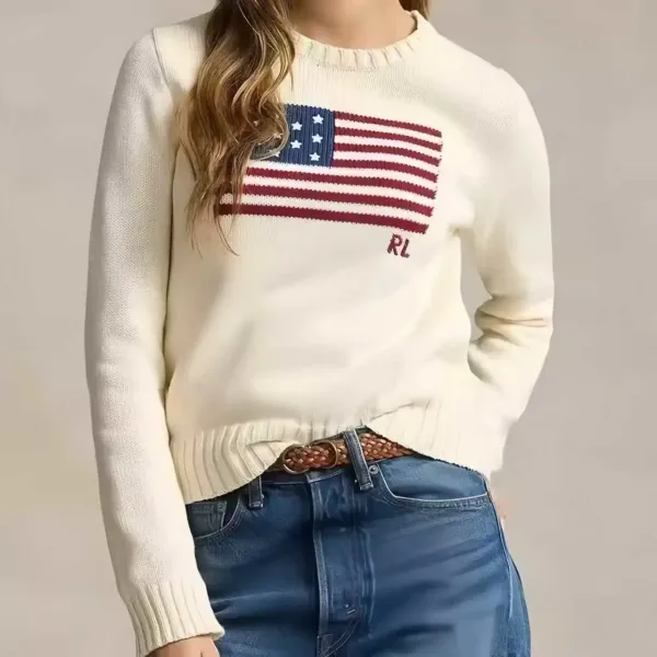 Polo Ralph Lauren Flag Sweater Navy - 7