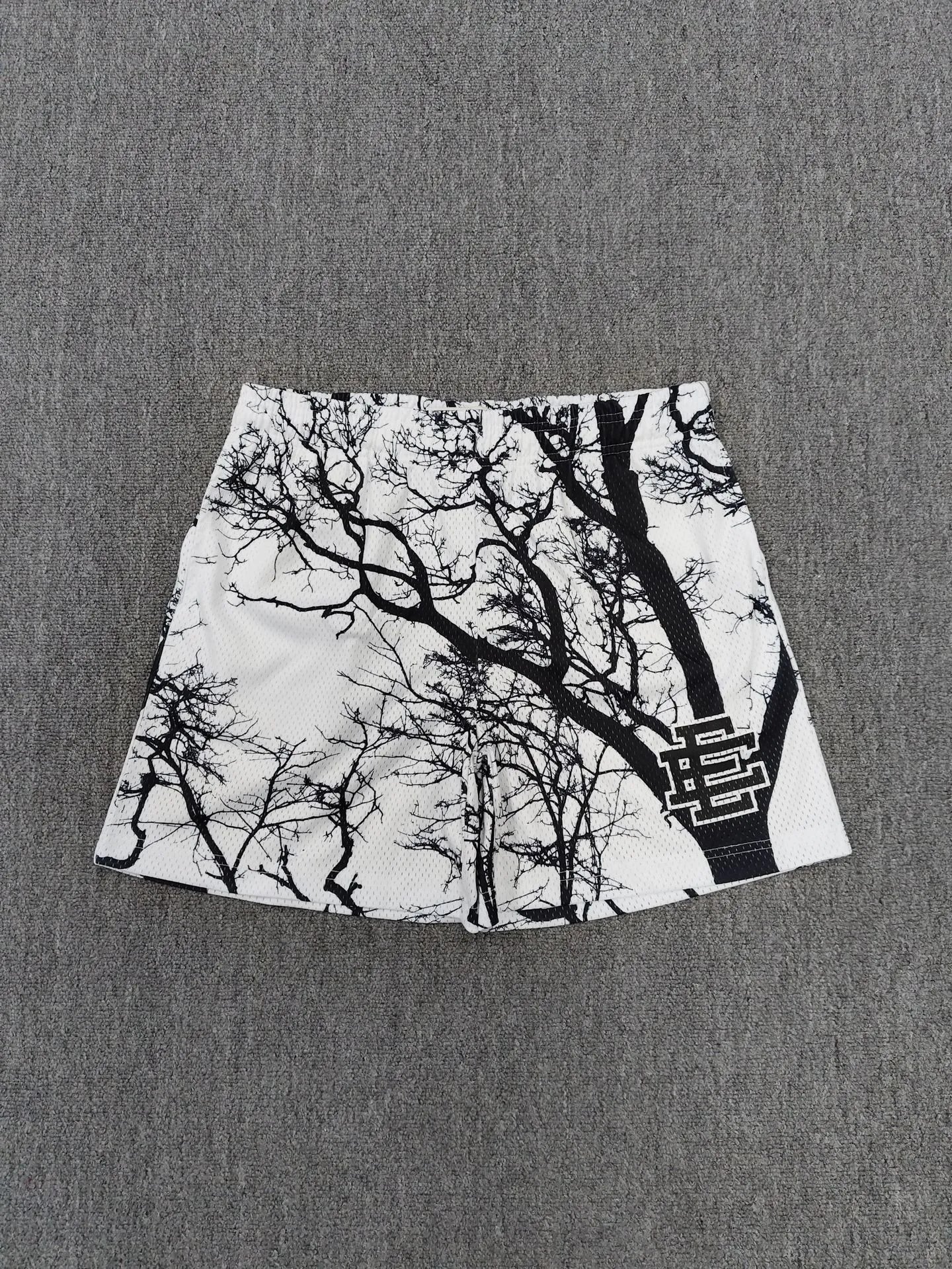Design Tree Silhouette Mesh Skirt White / Black - 1