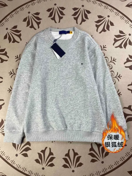 Design Gray Heather Sweatshirt with Silver Fox Fleece Lining Hoodie - 1