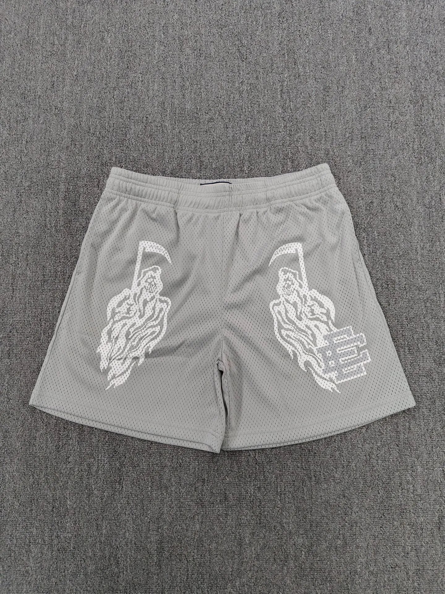 Design Monogram Print Logo Shorts Beige Shorts - 5