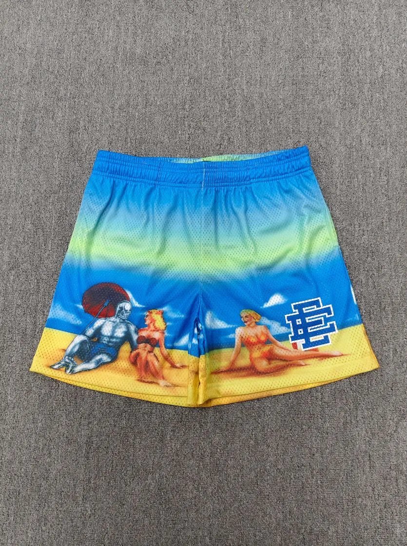 Design Monogram Print Logo Shorts Beige Shorts - 10