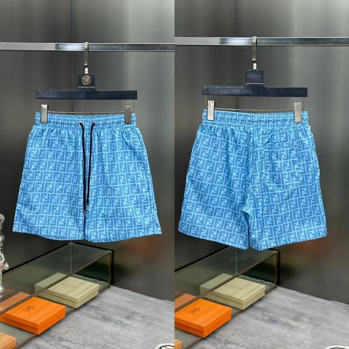 Fendi FF Logo Swim Shorts White - 6