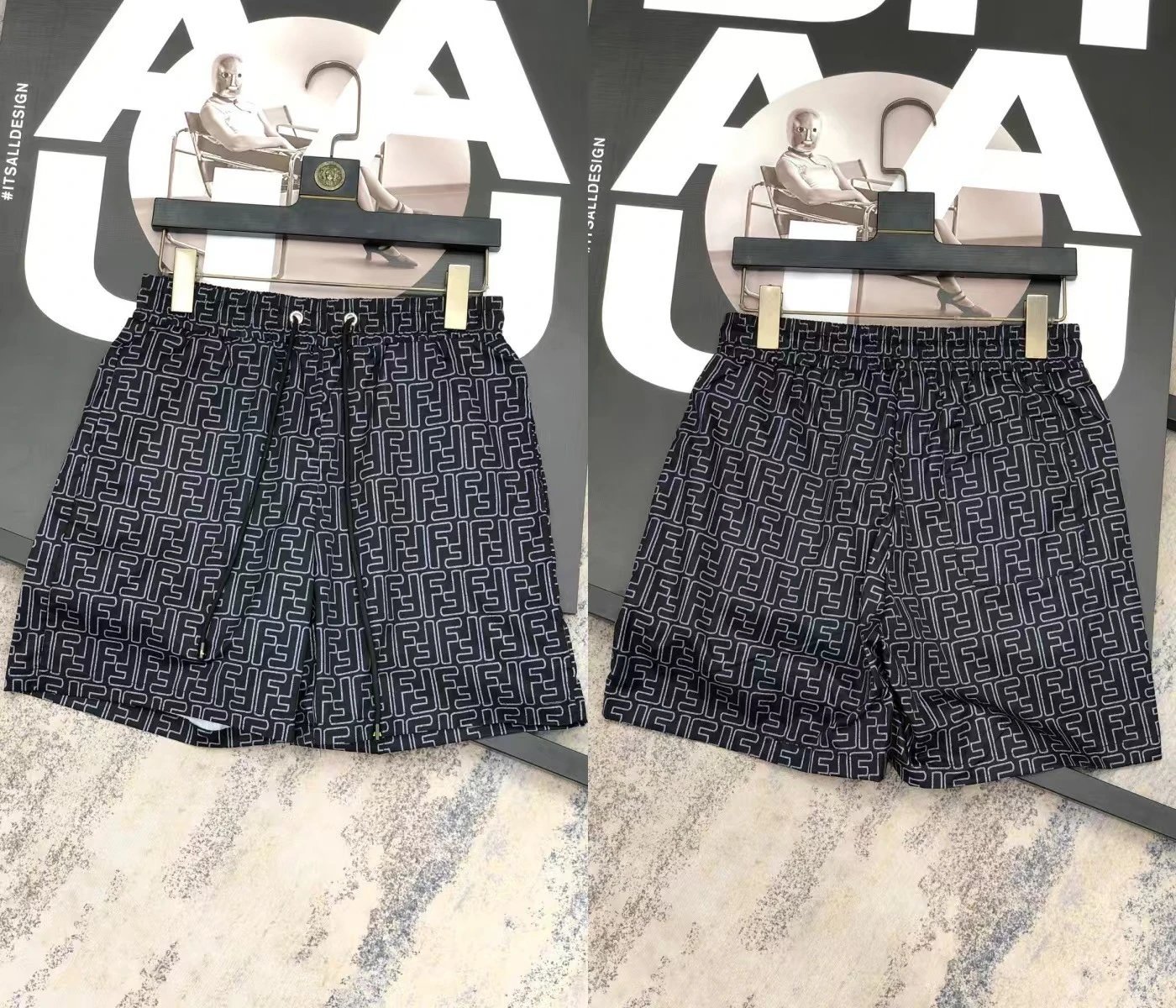 Fendi FF Logo Swim Shorts White - 18