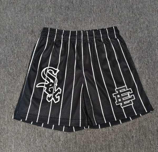 MLB Chicago White Sox Pinstripe Mesh Shorts Black Shorts - 1