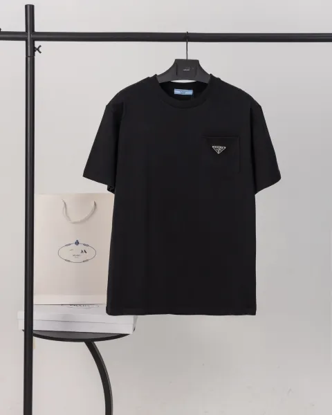 Prada Rad Milano Black Embroidered T-Shirt - 15