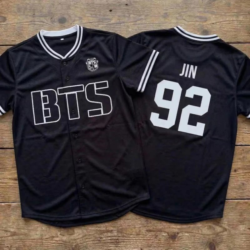 Design BTS x Official Merchandise Baseball Jersey Black Jersey