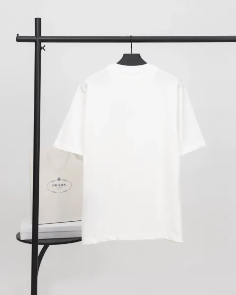Prada Rad Milano Black Embroidered T-Shirt - 6