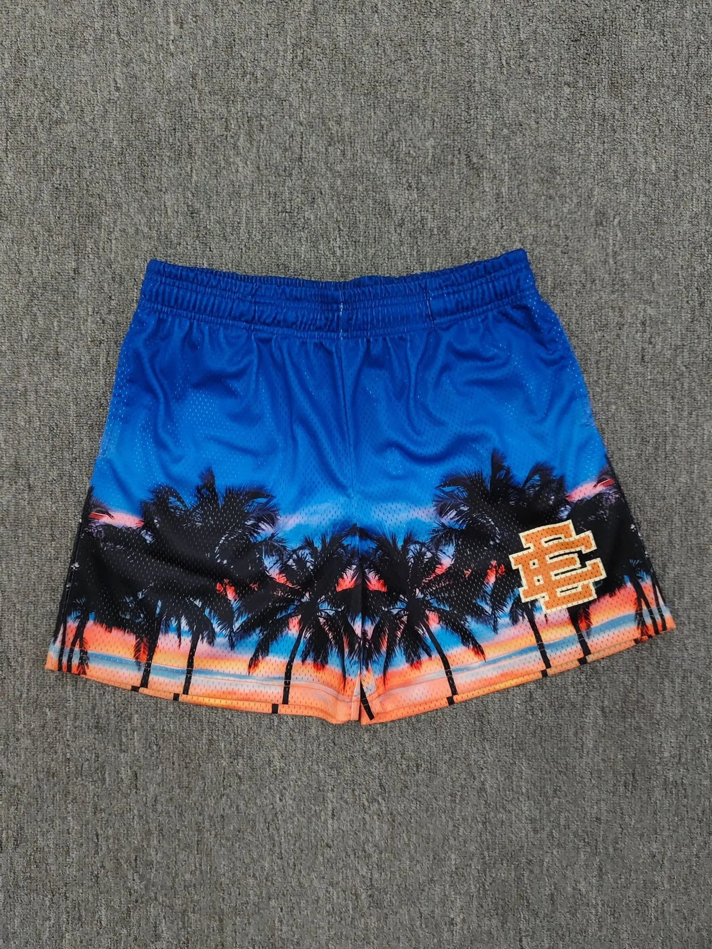 Design Monogram Print Logo Shorts Beige Shorts - 17