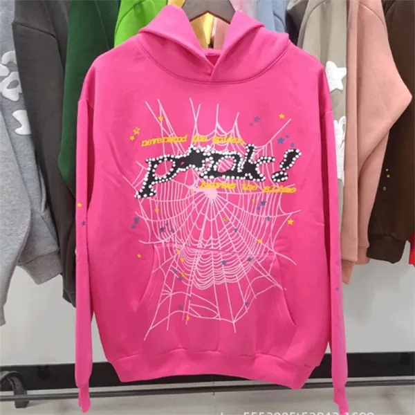 Spider! Starry Graphic Sweatpants Pink - 2