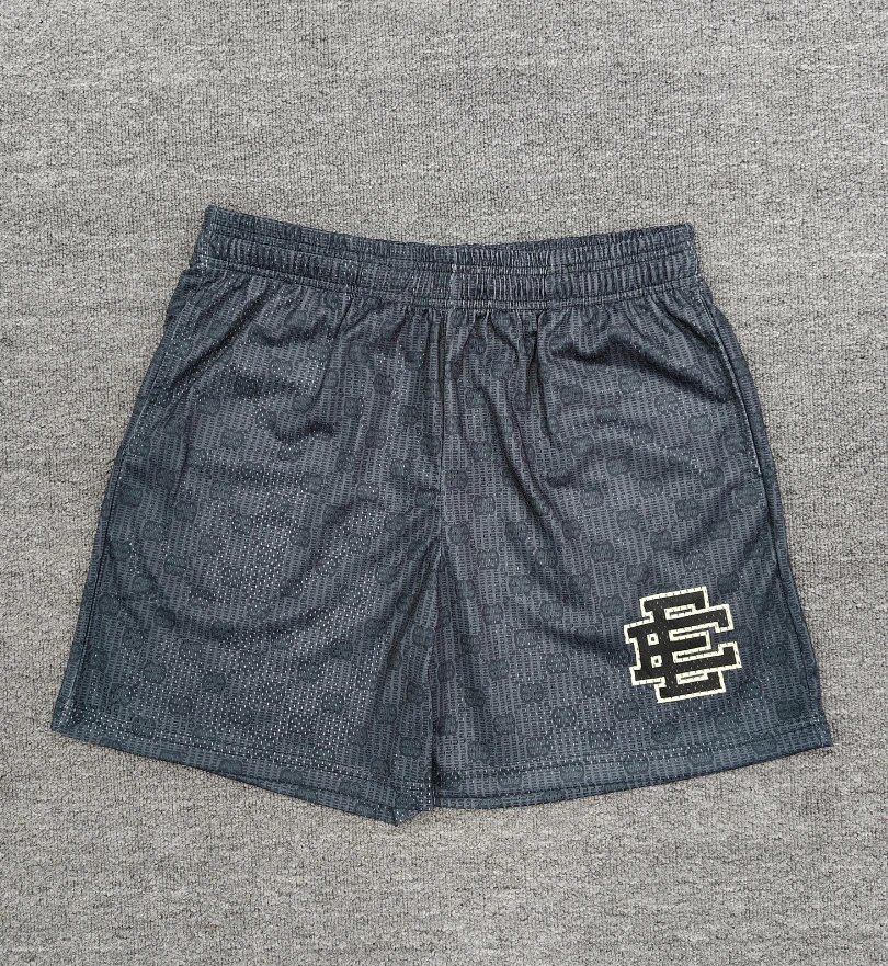 Design Monogram Print Logo Shorts Beige Shorts - 3