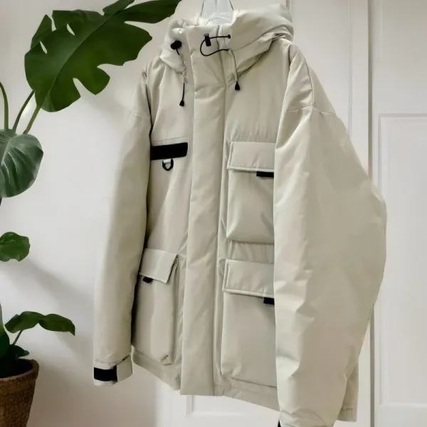 Design Parka Jacket Black with 'Never Stop Exploring' Patch - 3