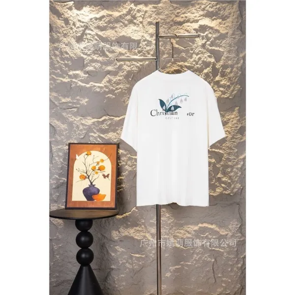 Christian Dior Couture White Floral Print T-Shirt - 1