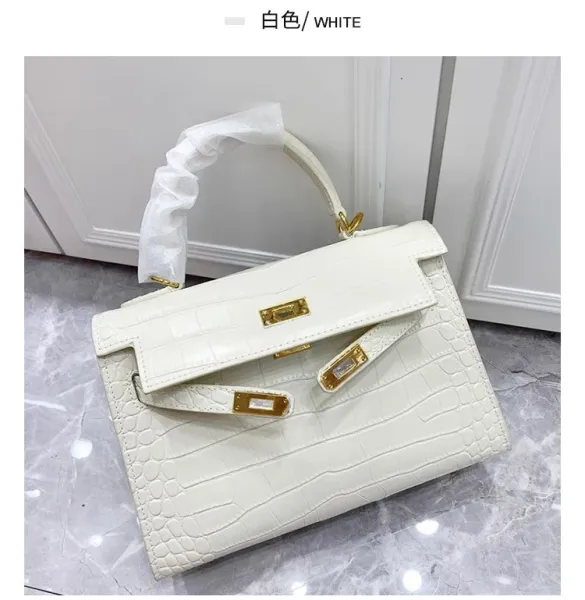 Hermès Mini Kelly II Black Crocodile Leather with Gold Hardware Handbag - 27