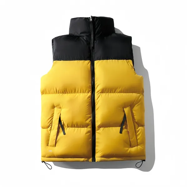 Design Two-Tone Puffer Vest Yellow / Black Outerwear.vest - 1