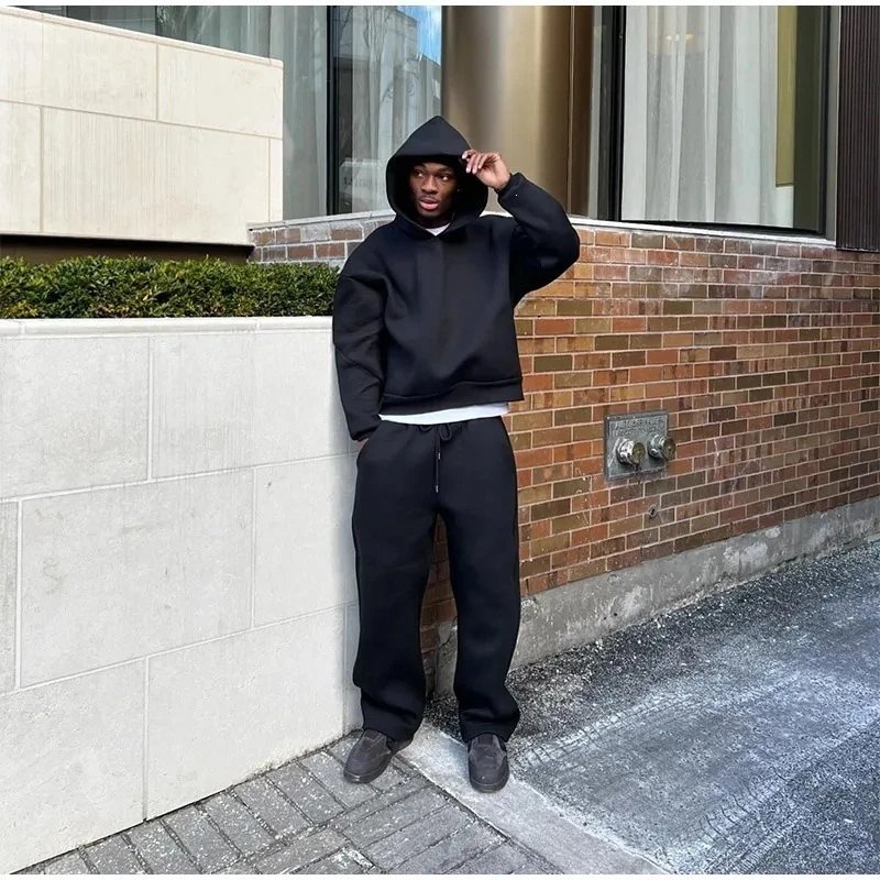 Design Oversized Hoodie and Sweatpants Set Olive Green Casual Set - 11