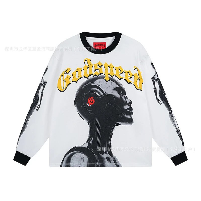 Godspeed Out Of Many One Long Sleeve Graphic Tee Beige T-Shirts - 21
