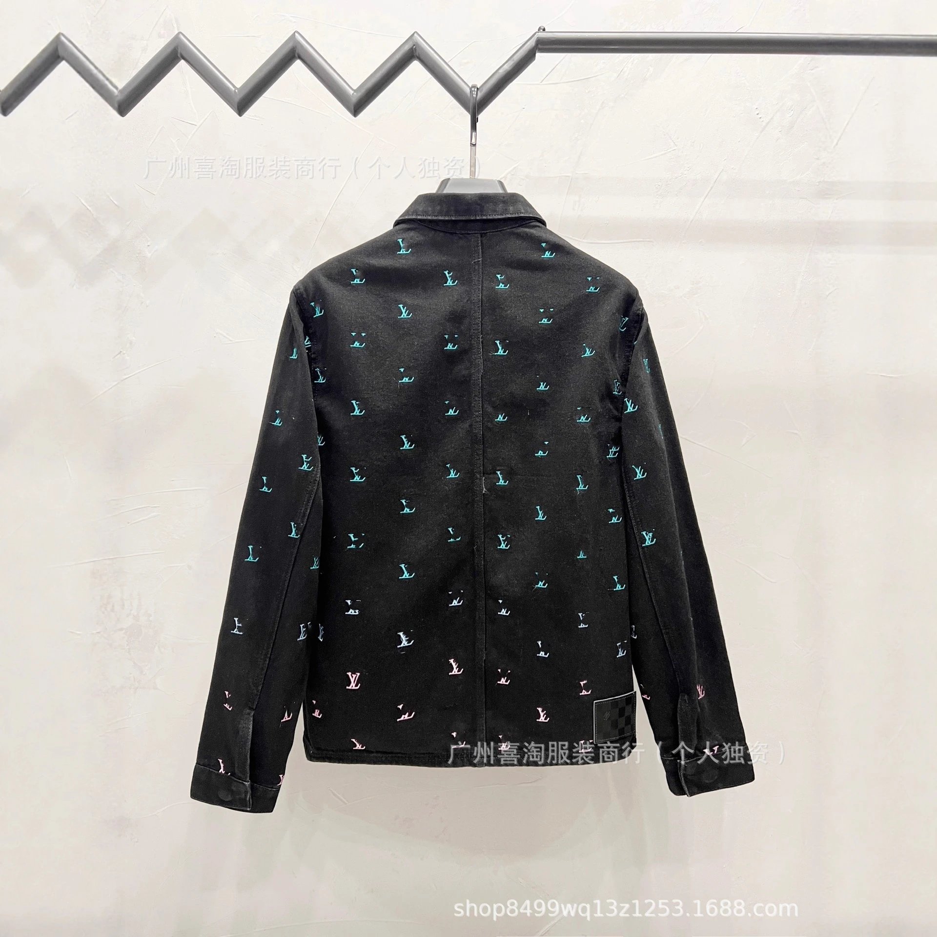 Design Patchwork Denim Jacket Light Blue Multicolor - 14