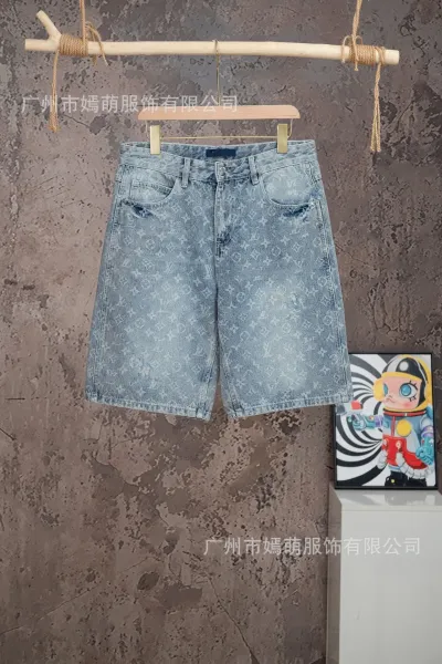 Louis Vuitton Monogram Denim Shorts Light Blue - 1