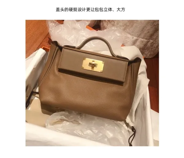 Design Mini Top-Handle Satchel Beige Handbag - 19
