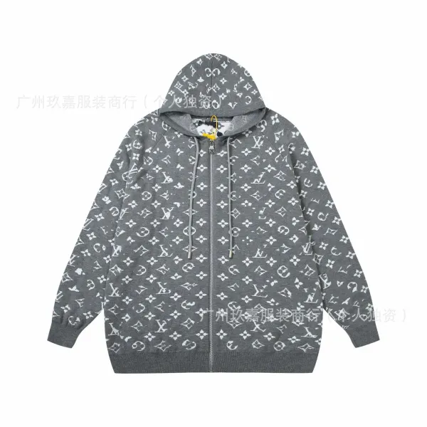 Fendi FF Logo Intarsia Knit Sweater Black and Gray - 15