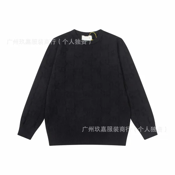 Fendi FF Logo Intarsia Knit Sweater Black and Gray - 24