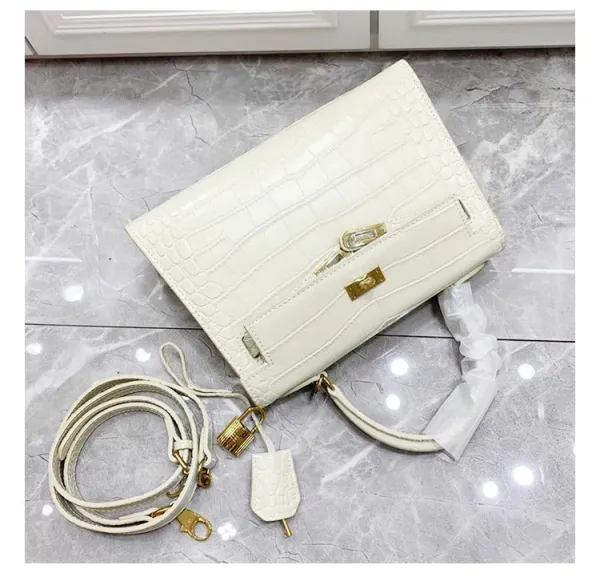 Hermès Mini Kelly II Black Crocodile Leather with Gold Hardware Handbag - 28