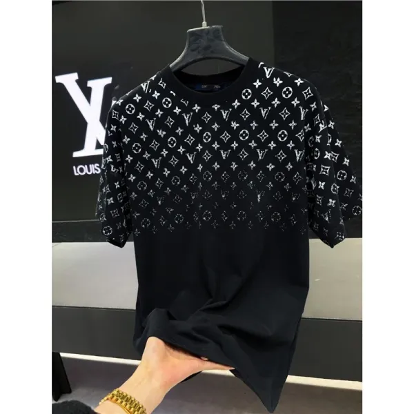 Louis Vuitton Monogram Gradient Print T-Shirt Black - 1
