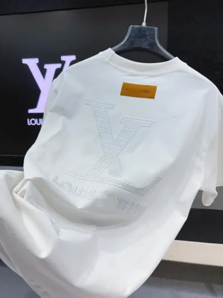 Louis Vuitton Embroidered Monogram T-Shirt Black - 11