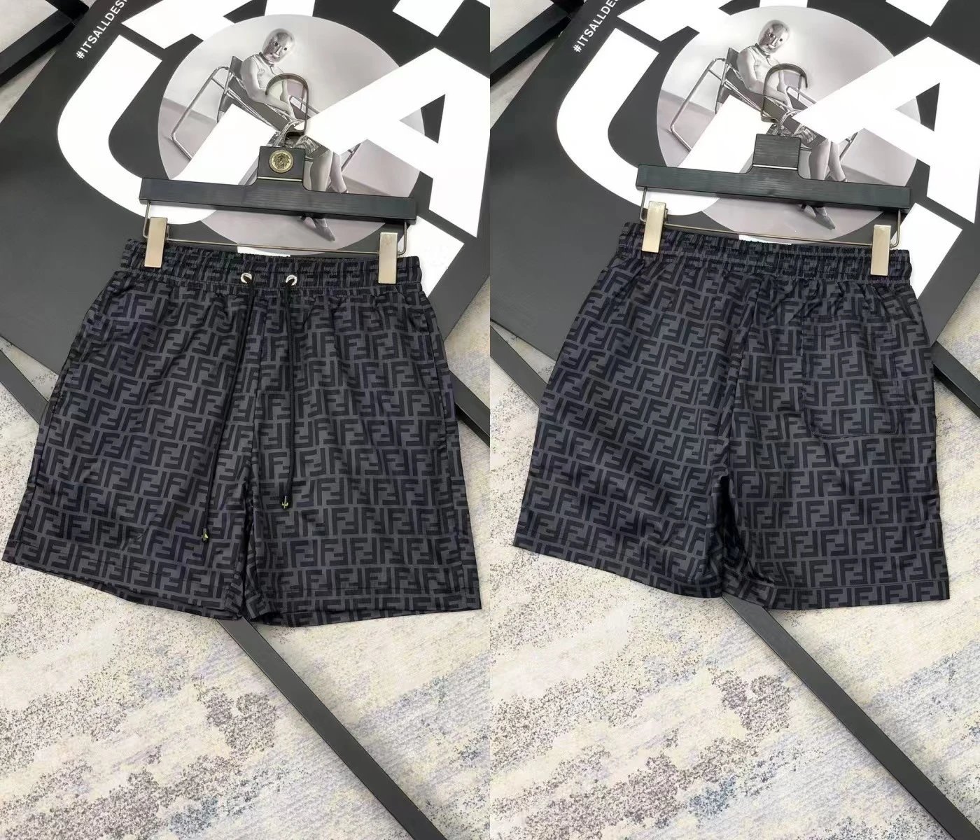 Fendi FF Logo Swim Shorts White - 10