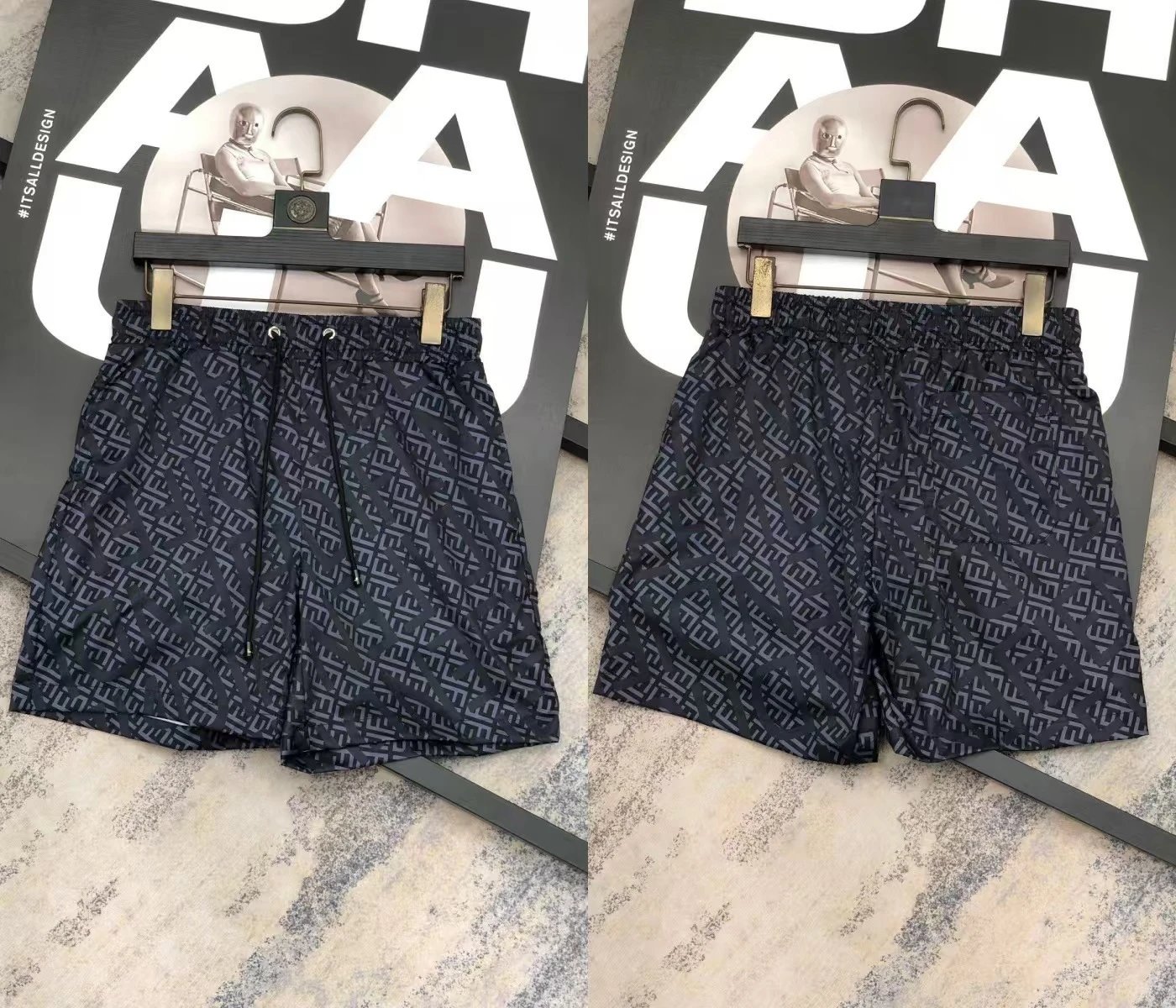 Fendi FF Logo Swim Shorts White - 11