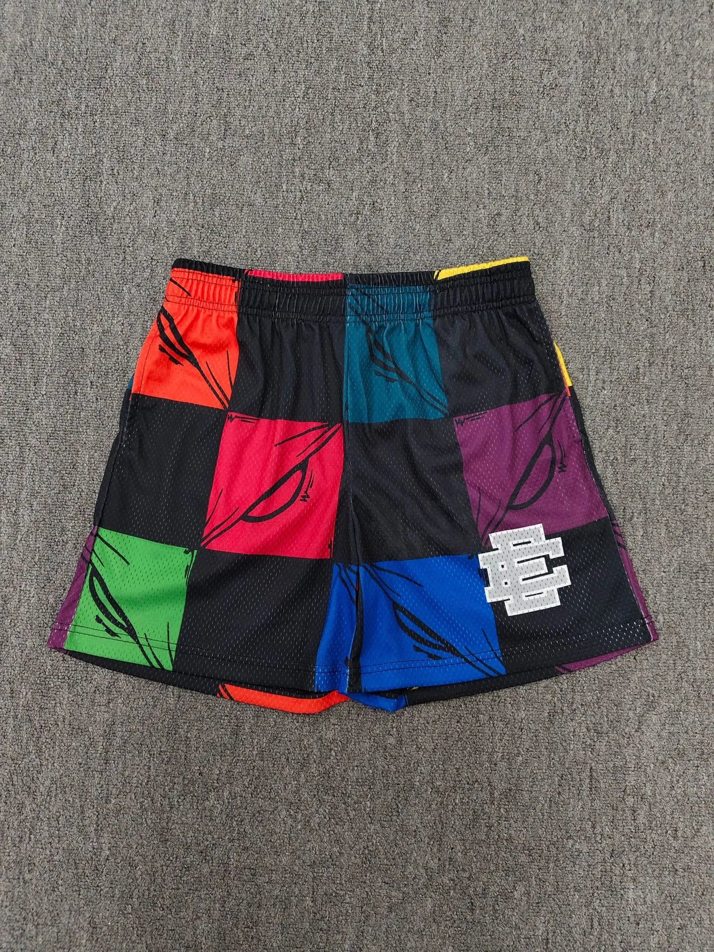 Design Monogram Print Logo Shorts Beige Shorts - 12