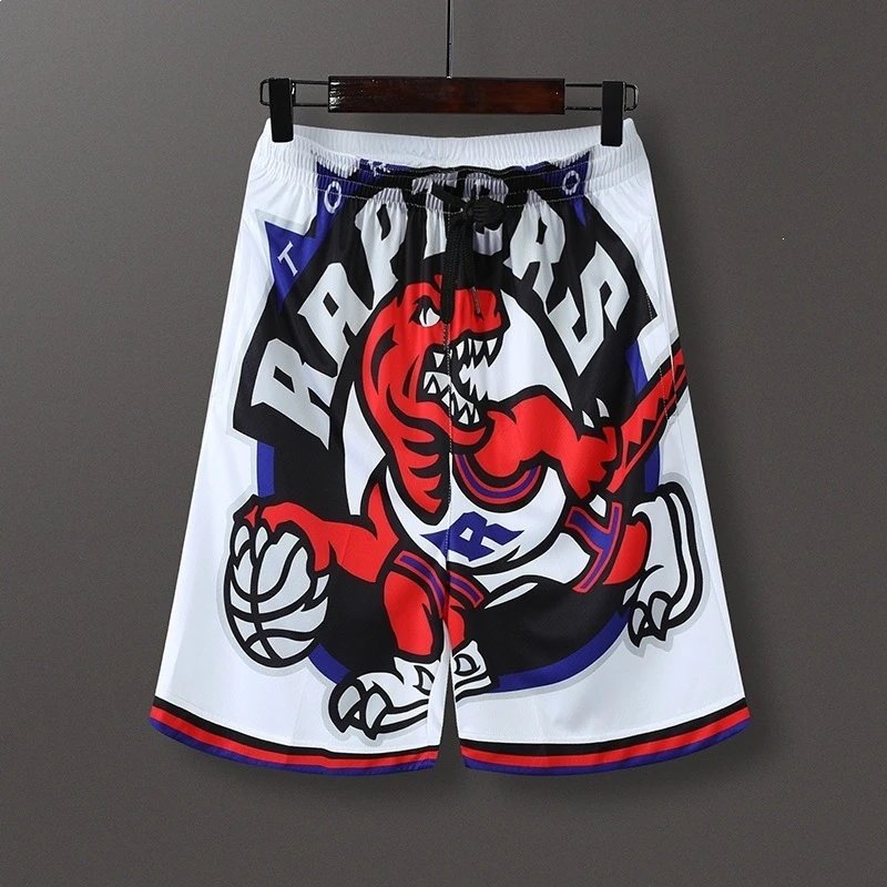 NBA Toronto Raptors Graphic Basketball Shorts White Shorts