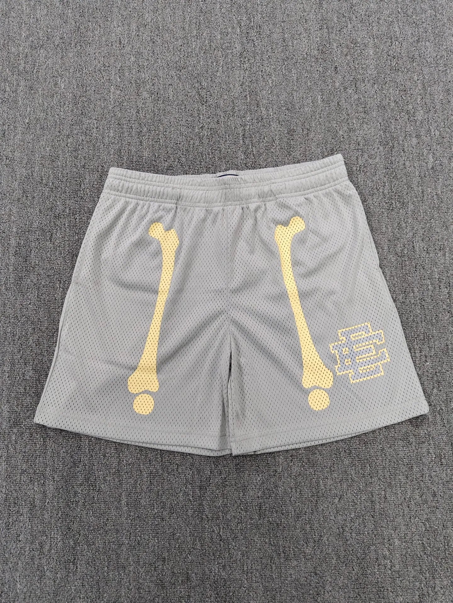 Design Monogram Print Logo Shorts Beige Shorts - 6