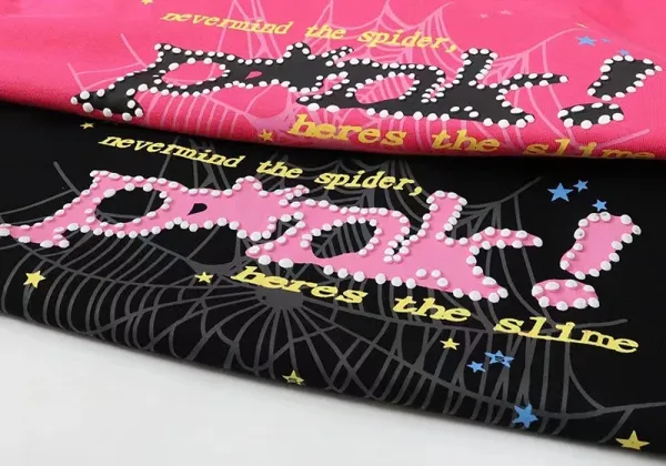 Spider! Starry Graphic Sweatpants Pink - 7